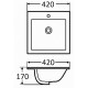 SQUARE DROP IN BASIN