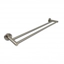 BRUSHED NICKEL DOME 600MM DOUBLE TOWEL RAIL