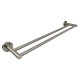 BRUSHED NICKEL DOME 750MM DOUBLE TOWEL RAIL
