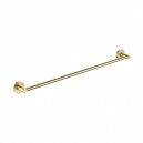 BRUSHED GOLD DOME 600MM SINGLE TOWEL RAIL