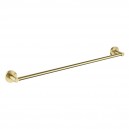 BRUSHED GOLD DOME 750MM SINGLE TOWEL RAIL