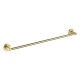 BRUSHED GOLD DOME 750MM SINGLE TOWEL RAIL