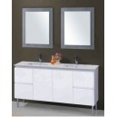 1500mm MODENA S STONE TOP FINGER PULL DOUBLE VANITY