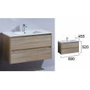 900 LUXURY OAK WALL HUNG VANITY WH04-900A1-SD