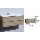 120 LUXURY OAK WALL HUNG VANITY WH04-1200A1-SD