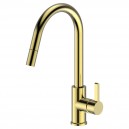 BKM215-BG RUND BRUSHED GOLD PULL OUT SINK MIXER