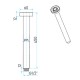 SA01-450-BN ROUND BRUSHED NICKEL 450MM CEILING ARM