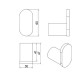 2308-BN BRUSHED NICKEL CULA ROBE HOOK