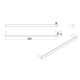 2301-600-BN BRUSHED NICKEL CULA 600MM SINGLE TOWEL RAIL