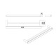 2302-600-BN BRUSHED NICKEL CULA 600MM DOUBLE TOWEL RAIL