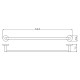 BRUSHED BRONZE DOME 600MM SINGLE TOWEL RAIL