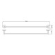 BRUSHED BRONZE DOME 750MM SINGLE TOWEL RAIL