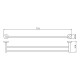 BRUSHED BRONZE DOME 750MM DOUBLE TOWEL RAIL
