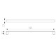 KASTEN BRUSHED GUNMETAL 800MM SINGLE TOWEL RAIL
