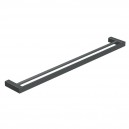KASTEN BRUSHED GUNMETAL 800MM DOUBLE TOWEL RAIL