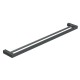 KASTEN BRUSHED GUNMETAL 800MM DOUBLE TOWEL RAIL