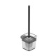 KASTEN BRUSHED GUNMETAL TOILET BRUSH SET