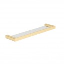 KASTEN BRUSHED GOLD GLASS SHELF