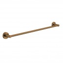 BRUSHED BRONZE DOME 600MM SINGLE TOWEL RAIL