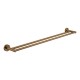 BRUSHED BRONZE DOME 600MM DOUBLE TOWEL RAIL