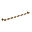 BRUSHED BRONZE DOME 750MM DOUBLE TOWEL RAIL