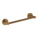 BRUSHED BRONZE DOME 250MM SINGLE TOWEL RAIL