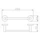 BRUSHED BRONZE DOME 250MM SINGLE TOWEL RAIL
