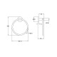 BRUSHED COPPER OTUS SLIMLINE TOWEL RING