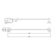BRUSHED COPPER OTUS SLIMLINE SINGLE TOWEL RAIL 600MM