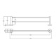 BRUSHED COPPER OTUS SLIMLINE DOUBLE TOWEL RAIL 600MM