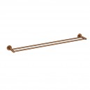 BRUSHED COPPER OTUS SLIMLINE DOUBLE TOWEL RAIL 900MM