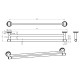 CAMBRIDGE CHROME DOUBLE TOWEL RAIL 600MM