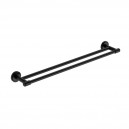 CAMBRIDGE MATTE BLACK DOUBLE TOWEL RAIL 600MM