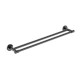 CAMBRIDGE BRUSHED GUN METAL DOUBLE TOWEL RAIL 600MM