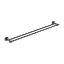 CAMBRIDGE BRUSHED GUN METAL DOUBLE TOWEL RAIL 800MM