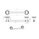 CAMBRIDGE BRUSHED BRONZE HAND TOWEL RAIL 250MM